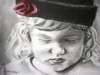 Baby girl, 8x10, charcoal & pastel,  November 2007 