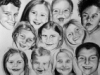 11 Grandchildren, 18x24, graphite, 2008