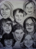 8 Grandchildren, 18x24, graphite, 2009